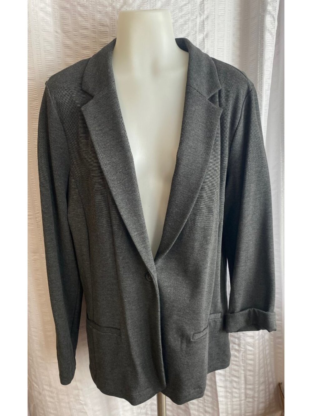 A.N.A. A New Approach Long Sleeve Gray Blazer